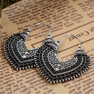 Vintage Heart Ear Stud Earrings Long Earrings Drop Dangle Earrings Jewelry_xi